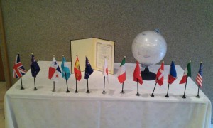 Flags of the Nations represented at the Gendai Reiki Network International Conference 2012 in Kyoto